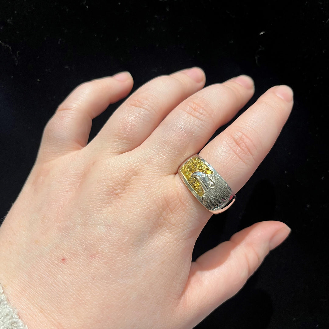 22K Nugget Eagle Ring - Artina's Jewellery