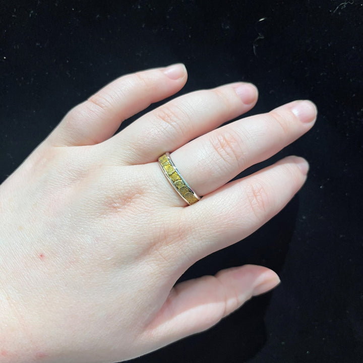 22K Gold Nugget Narrow Sluice Ring - Artina's Jewellery