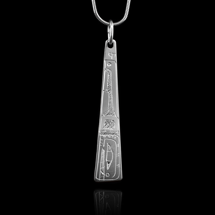 Triangle Hummingbird and Orca Pendant