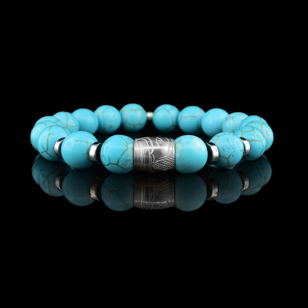 Turquoise Beaded Charm Bracelet