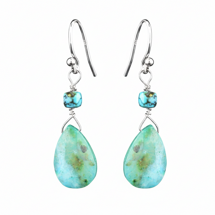 Turquoise and Opal Earrings - Artina's Jewellery