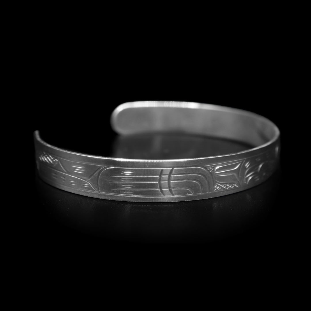 Sterling Silver Bear Bracelet Cuff 3/8" - Artina's Jewellery