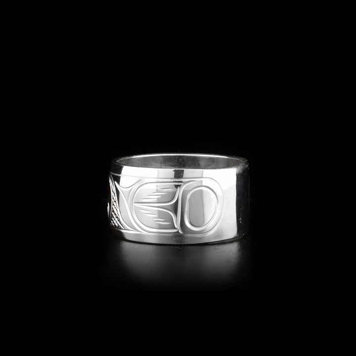 Heavy Gauge 1/2" Silver Eagle Ring - Artina's Jewellery