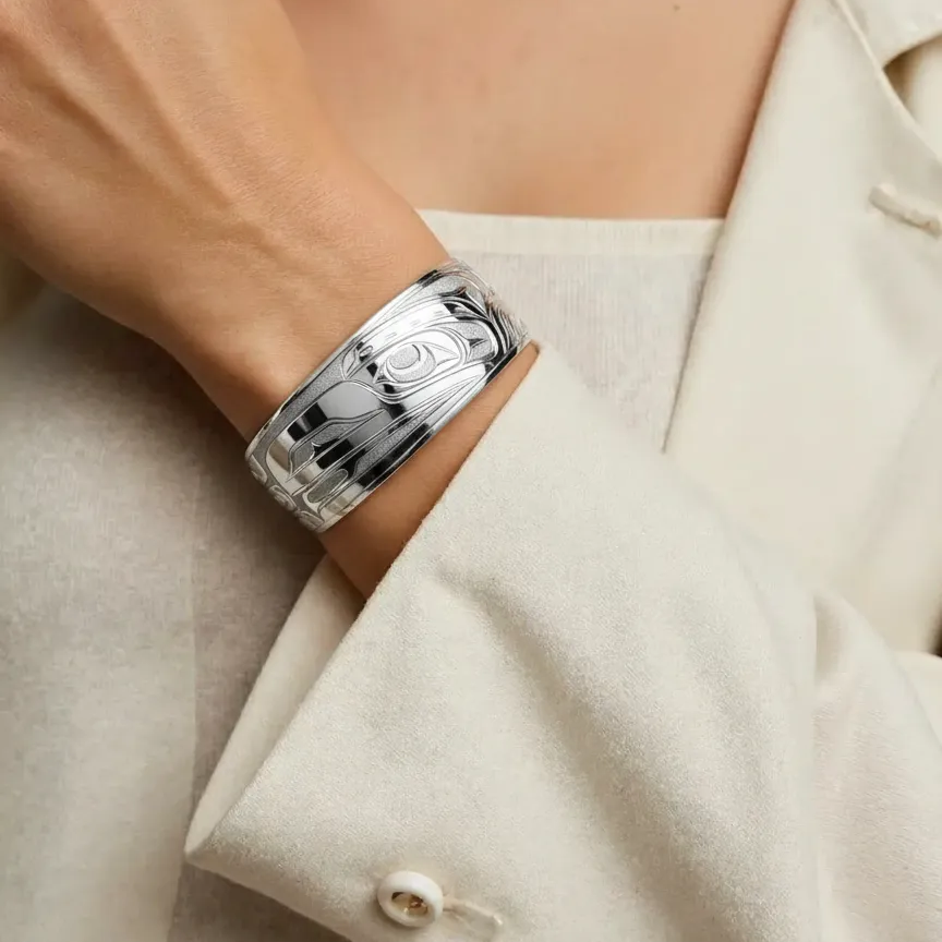 1" Sterling Silver Raven Bracelet - Artina's Jewellery