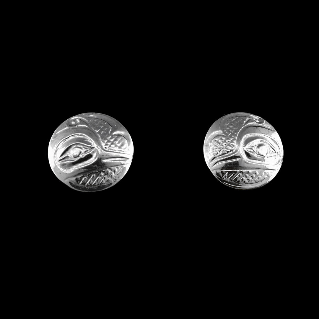 These beautiful hummingbird studs are made with platinum. The hummingbird side profile has been casted into the platinum studs.