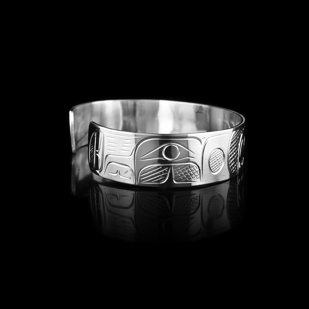 sterling silver double orca cuff