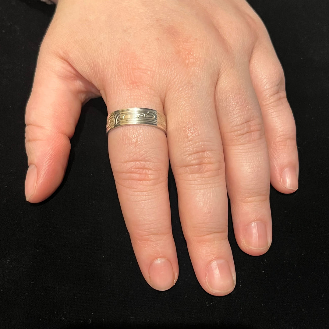 Sterling Silver 1/4" Raven Ring - Artina's Jewellery