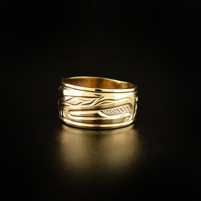 14k Gold Eagle Ring