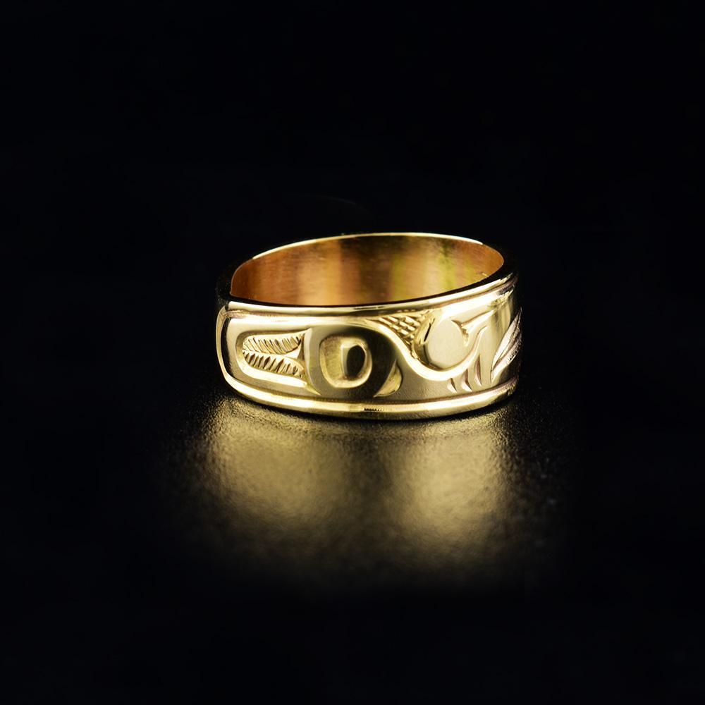 14K Gold Hummingbird Ring