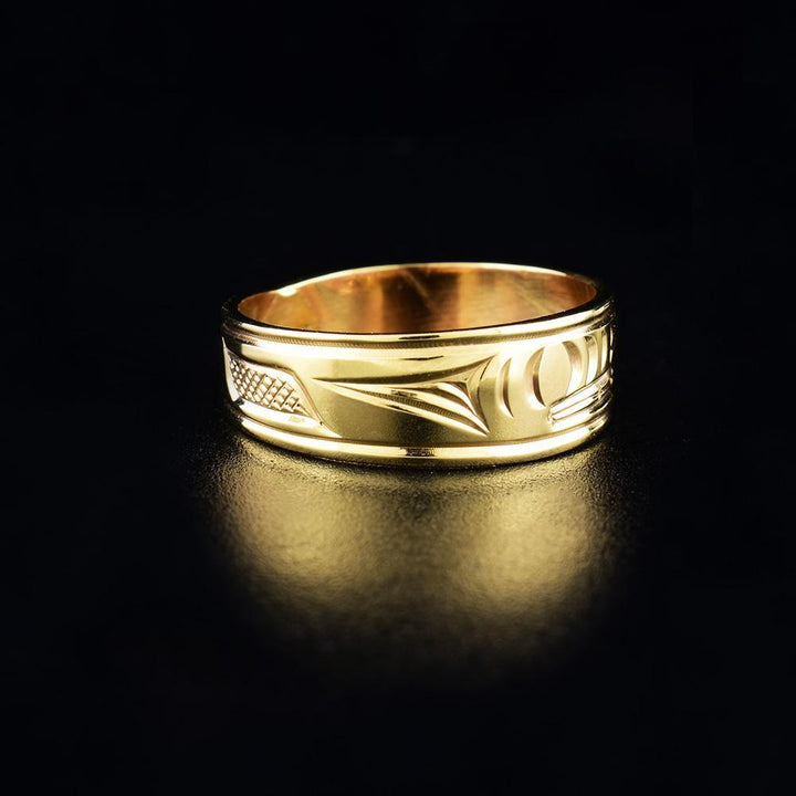 14K Gold Orca Ring