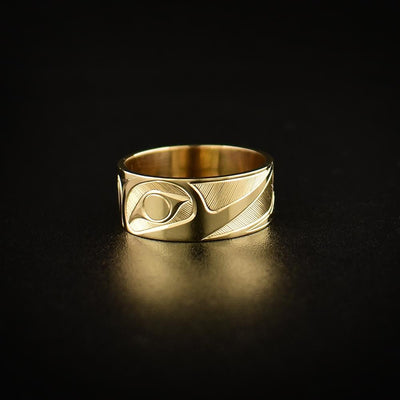 14K Gold Hummingbird Ring