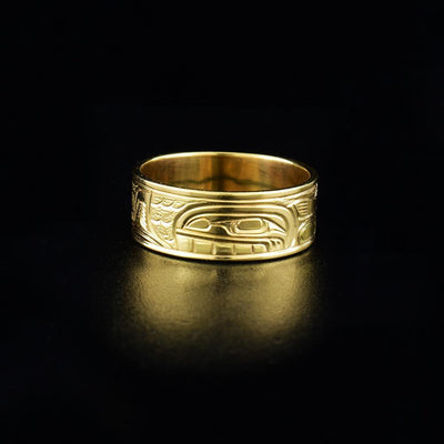 14K Gold 5/16" Orca Ring