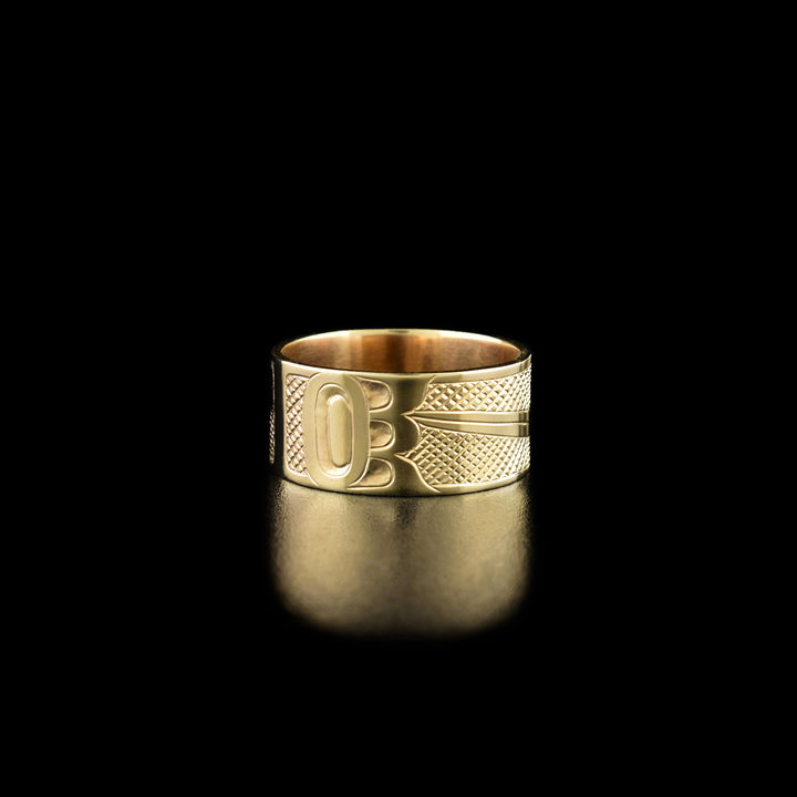 14K Gold 3/8" Hummingbird Ring - Artina's Jewellery