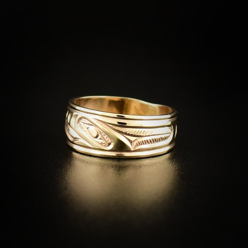 14k Gold Orca Ring