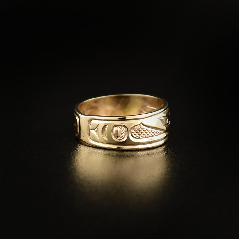 14k Gold Orca Ring