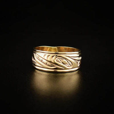14k Gold Orca Ring