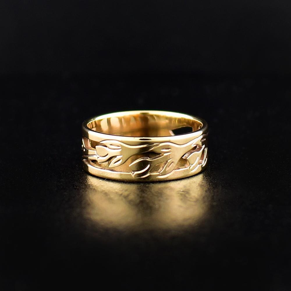 14k Gold Hummingbird Cutout Ring