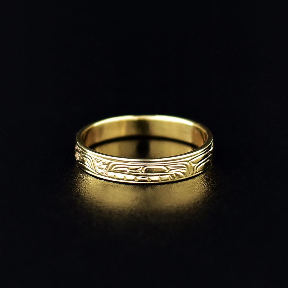 Slim Gold Orca Ring