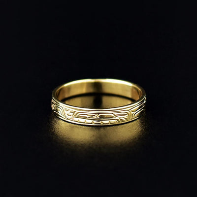 Slim Gold Orca Ring