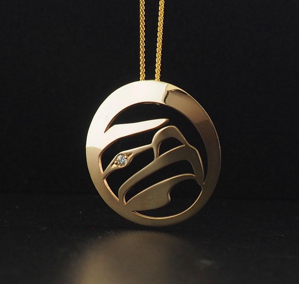 ut Out Gold Eagle Pendant