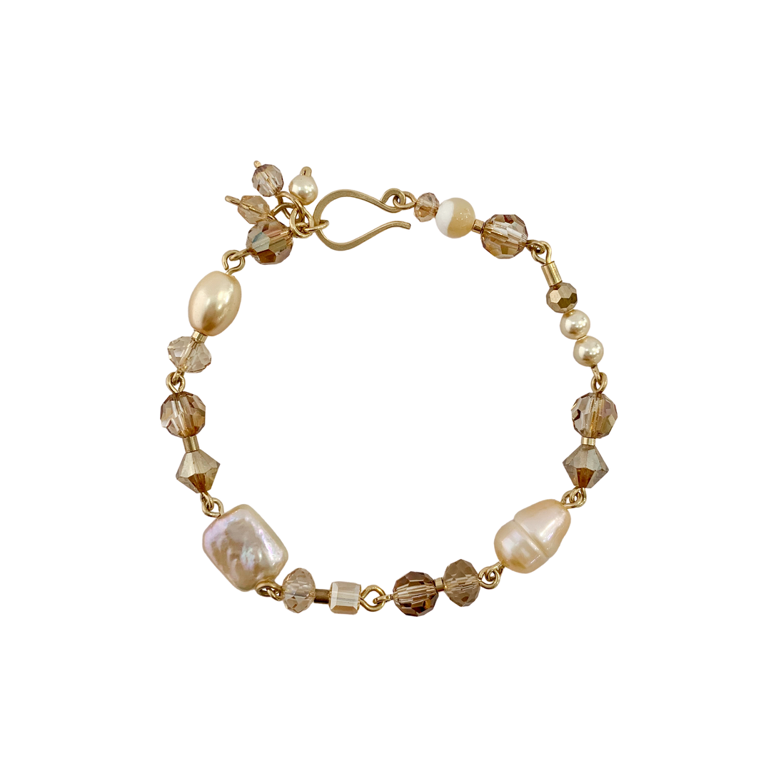 Champagne Cream Pearl Bracelet