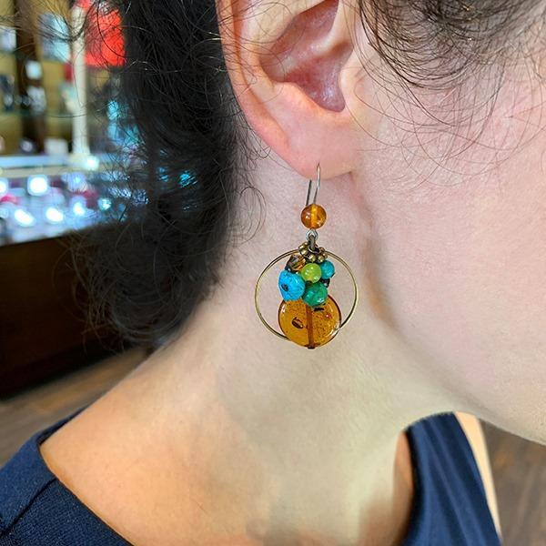 Elemental Amber Earrings