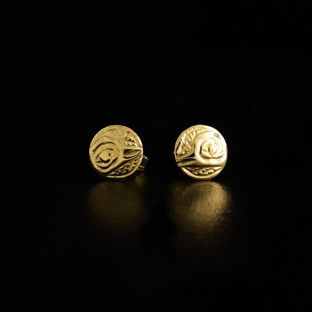 14K Gold Mini Hummingbird Studs