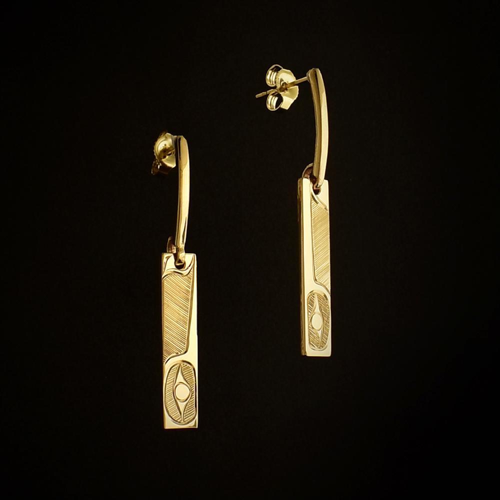 14K Gold Hummingbird Earrings
