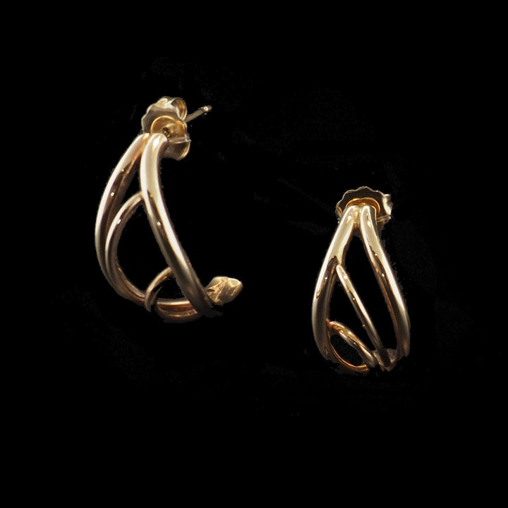 14k Flame Stud Earrings