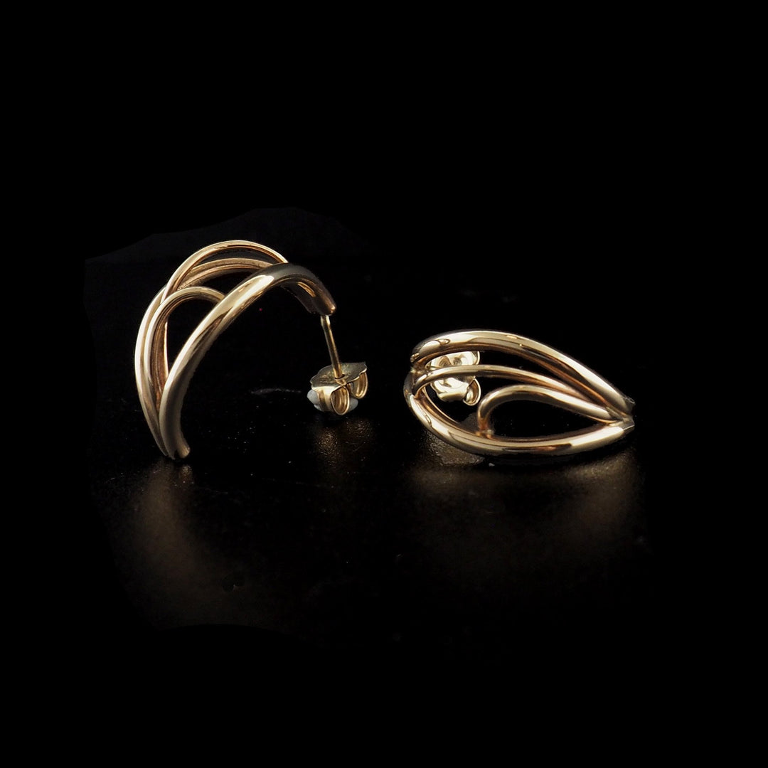 14k Flame Stud Earrings