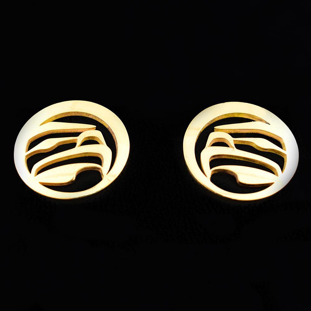 14K Gold Eagle Earrings