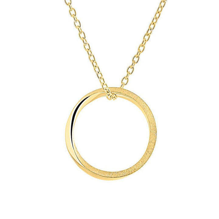14K Gold Mobius Twist Pendant and Ring