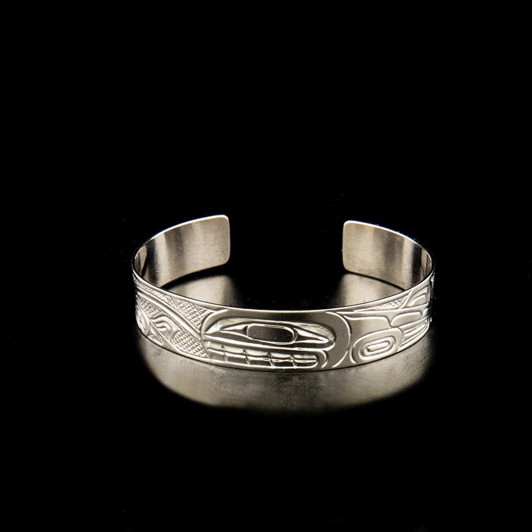 14K White Gold 1/2" Orca Bracelet - Artina's Jewellery