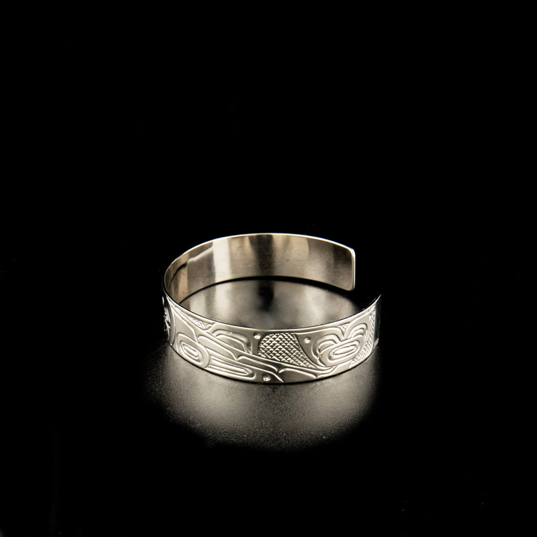 14K White Gold 1/2" Orca Bracelet - Artina's Jewellery