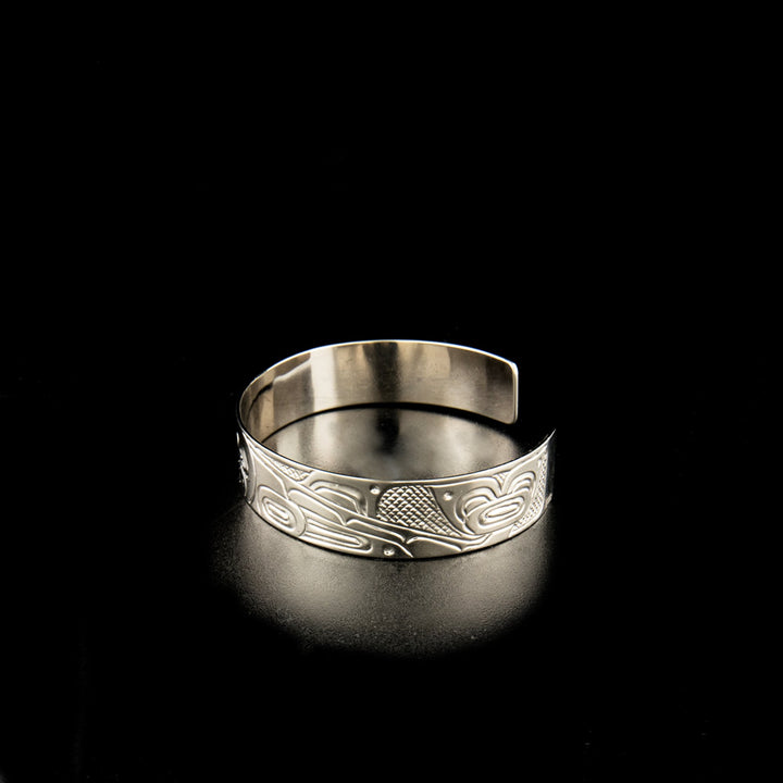 14K White Gold 1/2" Orca Bracelet - Artina's Jewellery