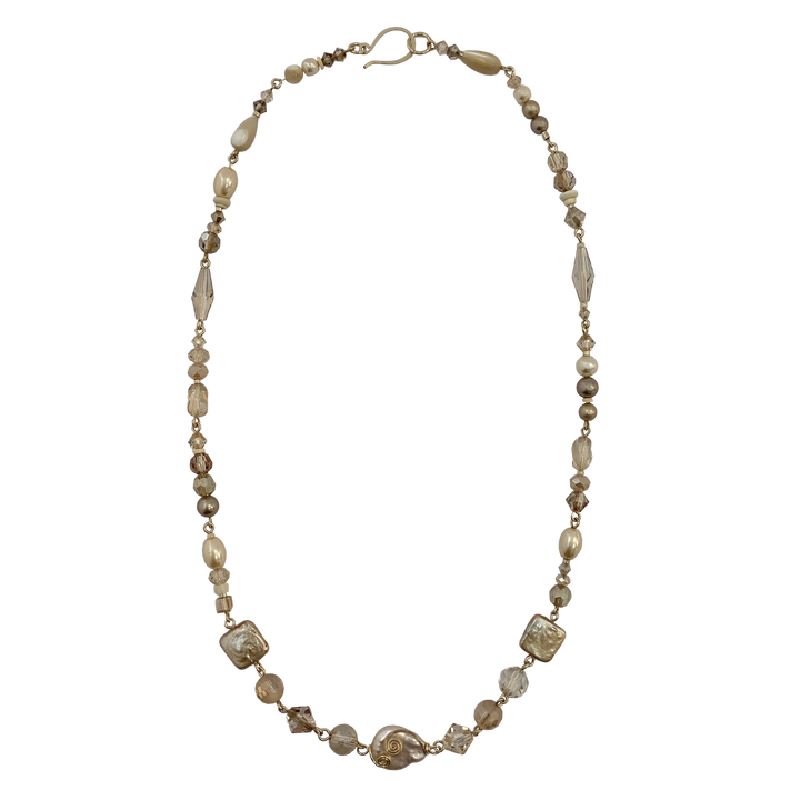 Champagne Cream Pearl Necklace