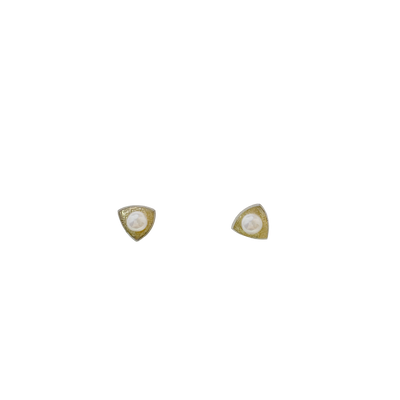 Pearl Triangle Earrings