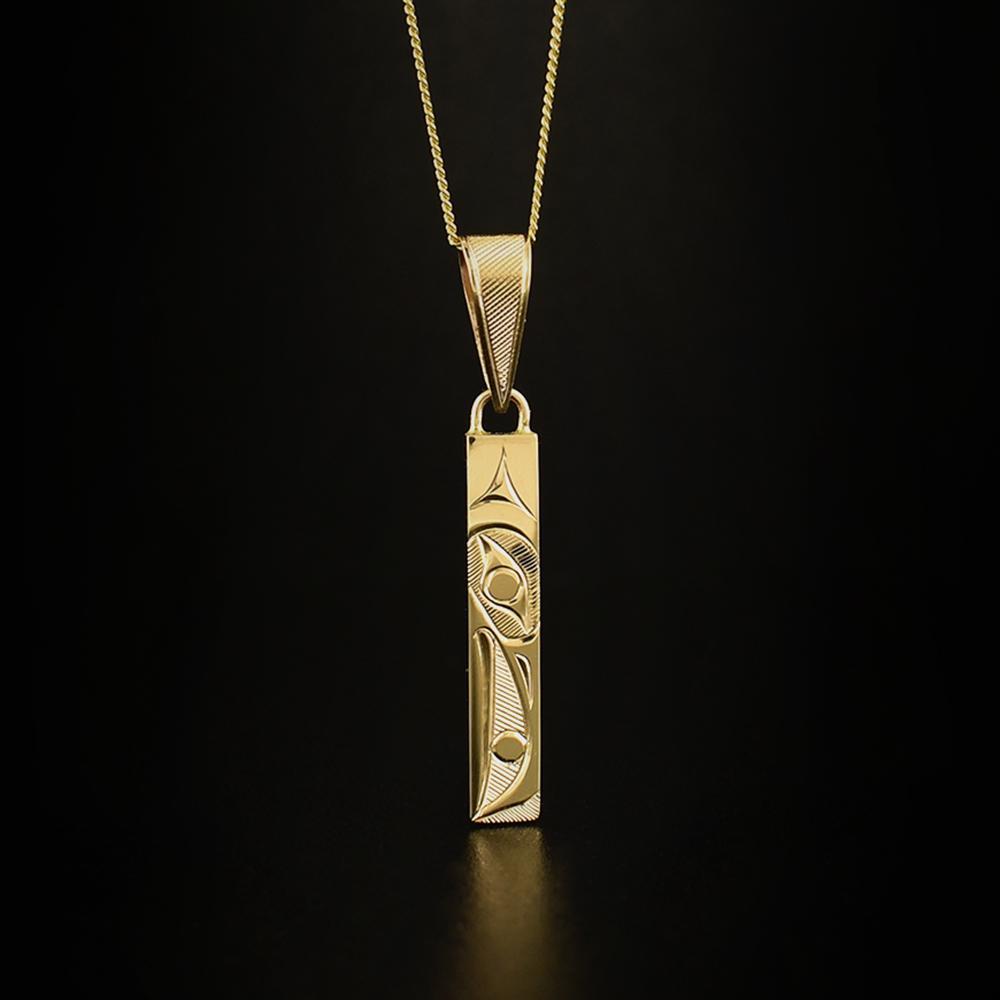 Gold Raven Pendant
