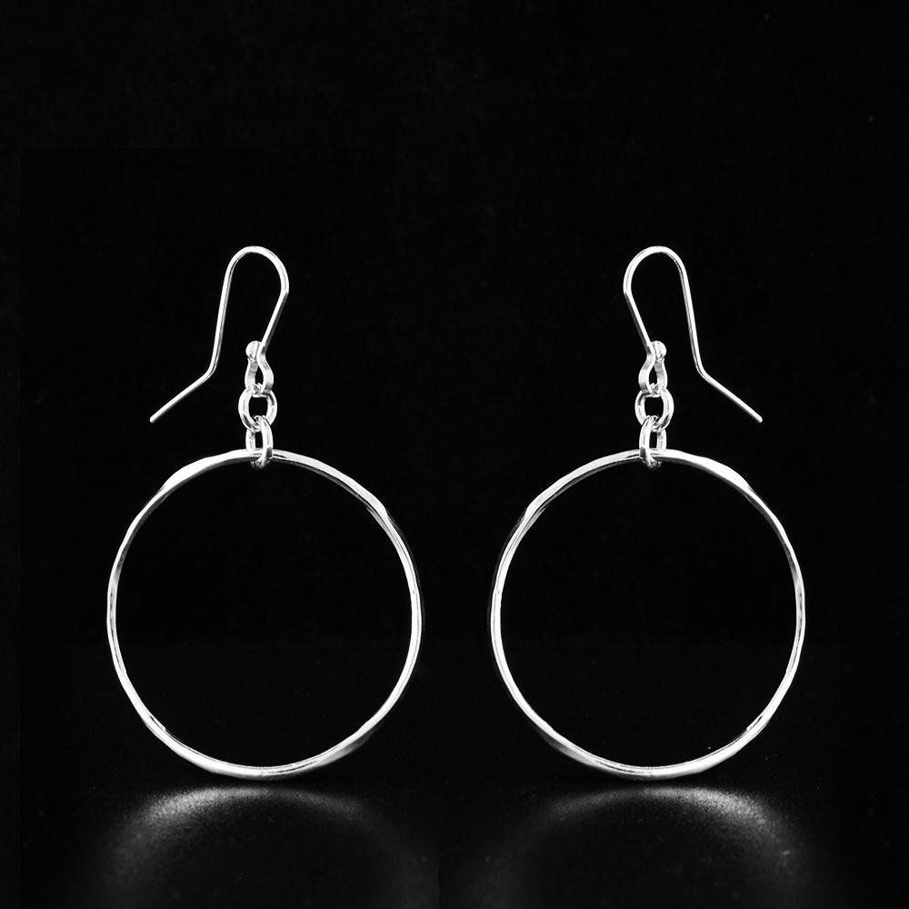 Sterling Silver Ripple Earrings