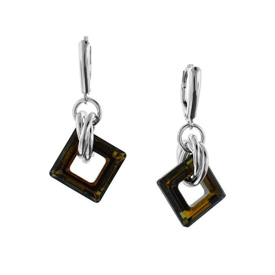 Small Bronze Wow Squared Earrings