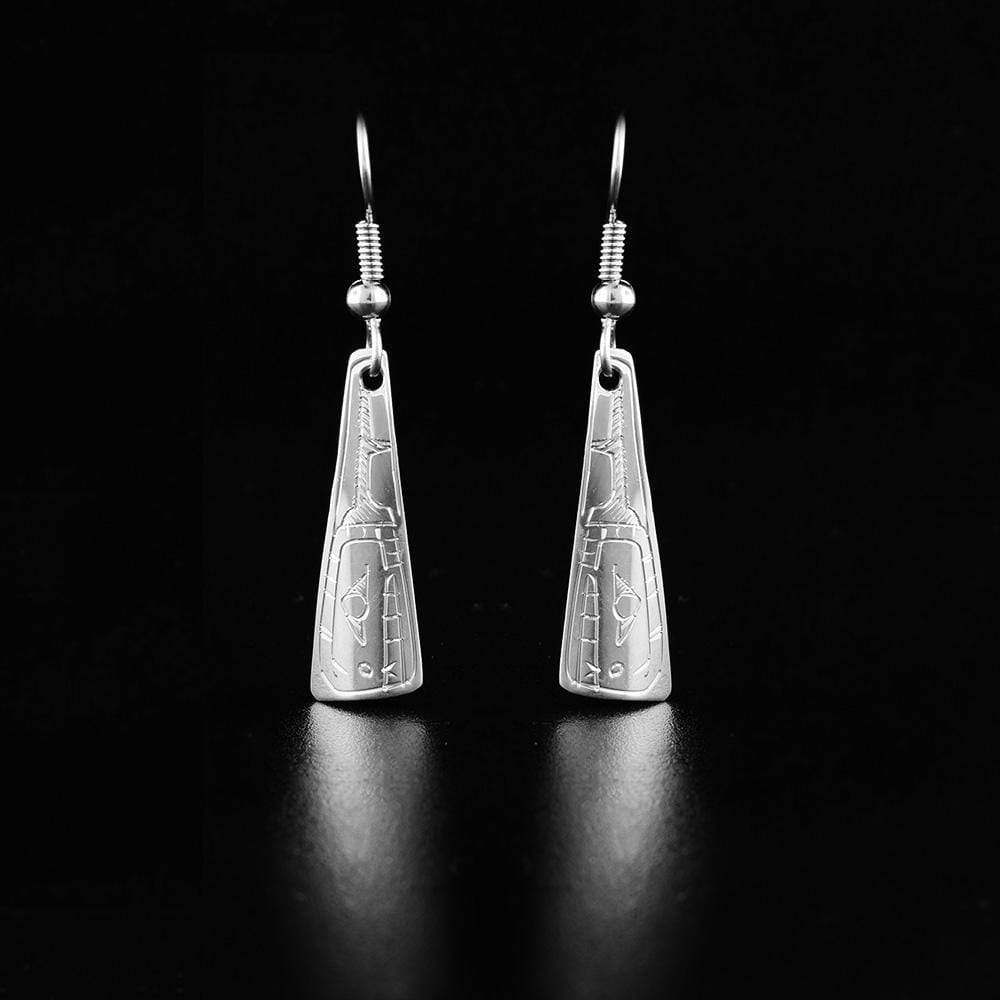 Sterling Silver Tricorner Orca Earrings
