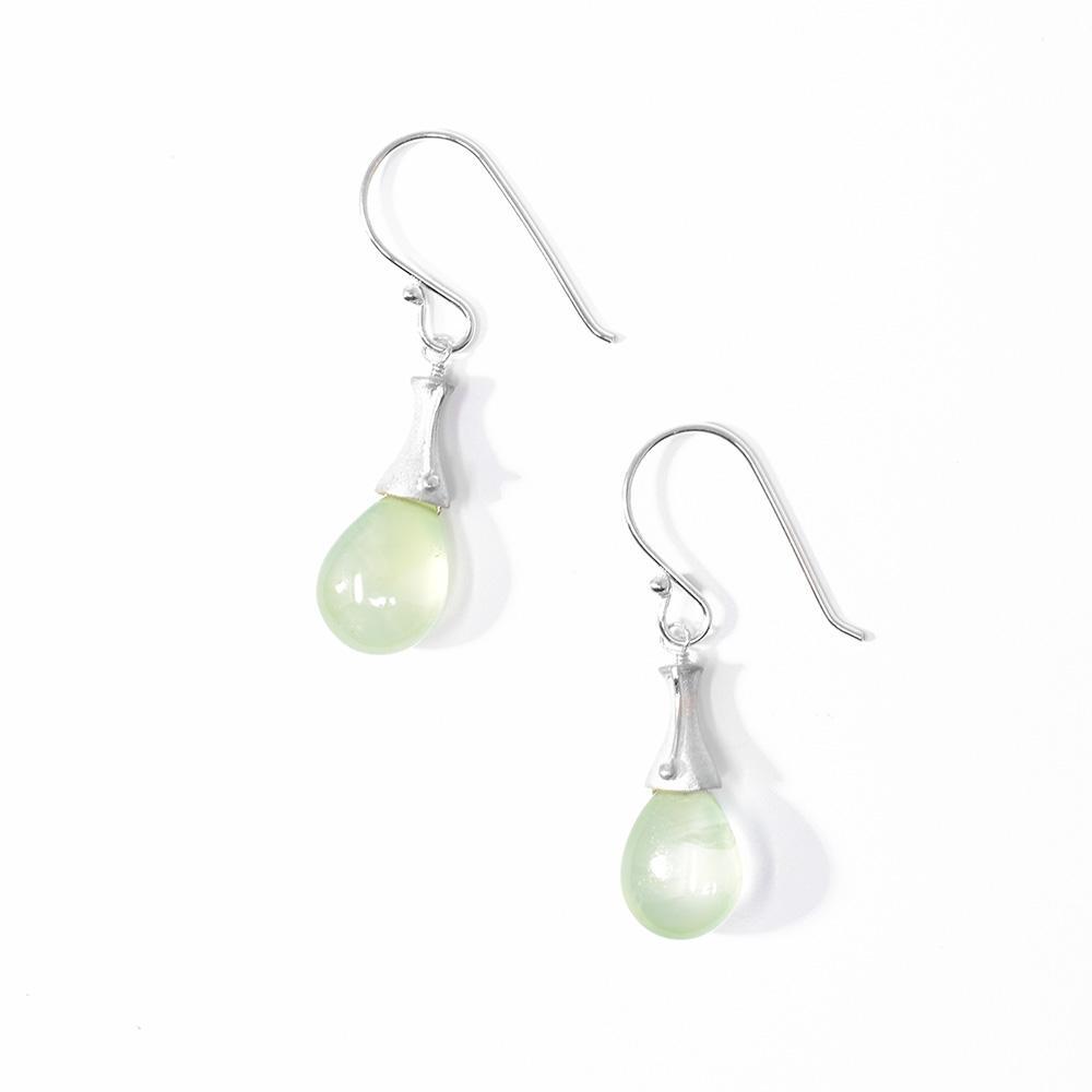 Hourglass Prehnite Earrings