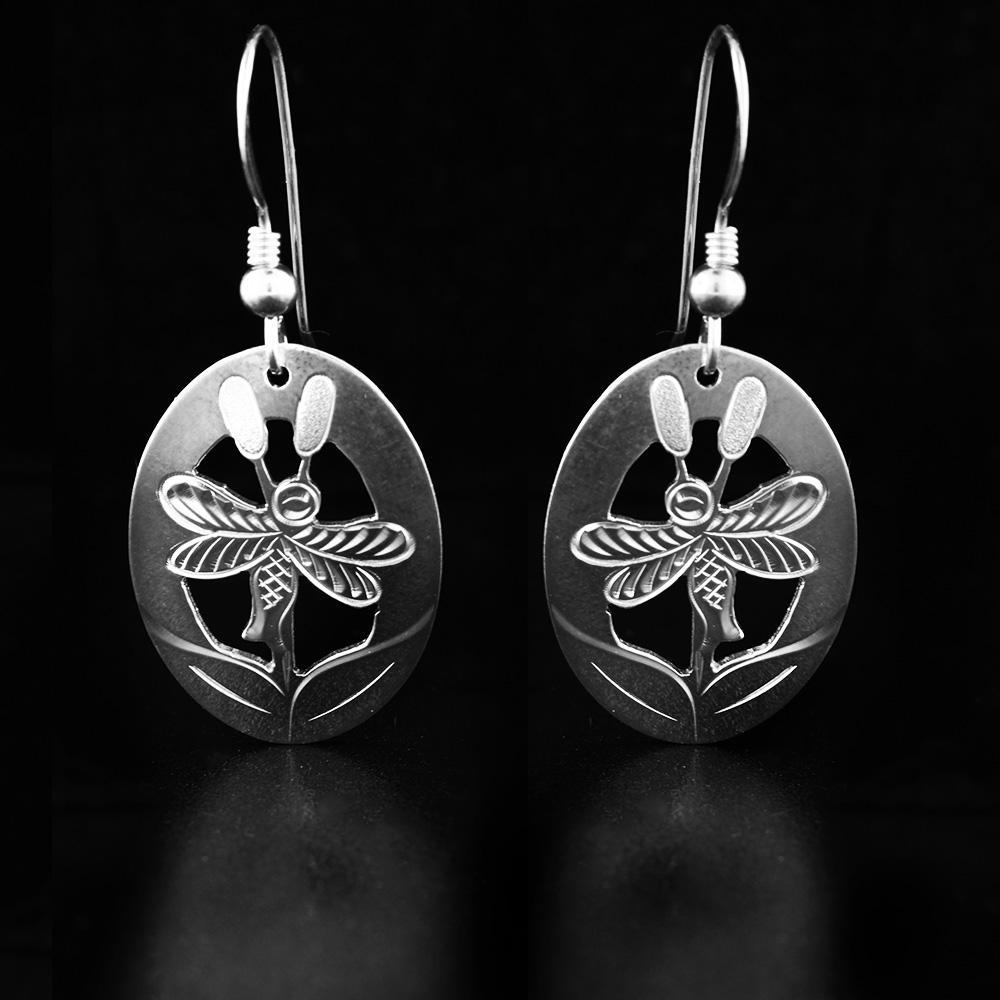 Sterling Silver Dragonfly Earrings