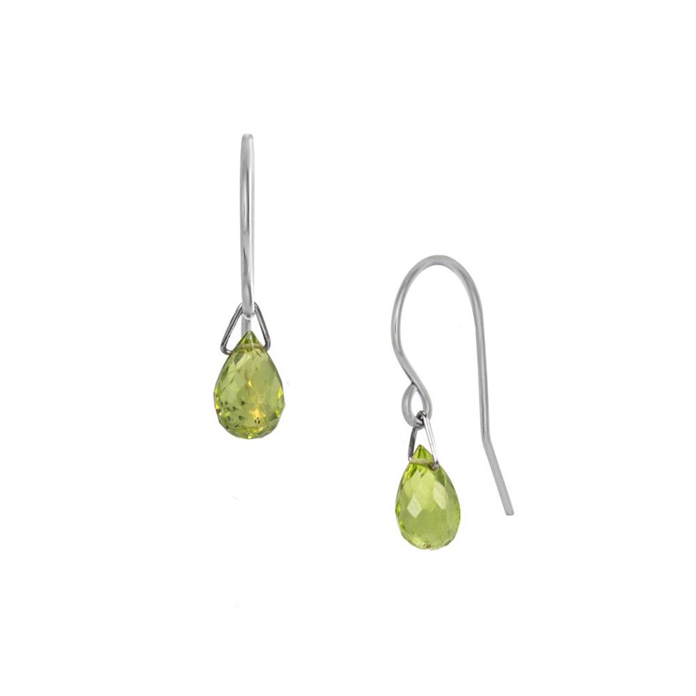 Sterling Silver Lantern Peridot Earrings