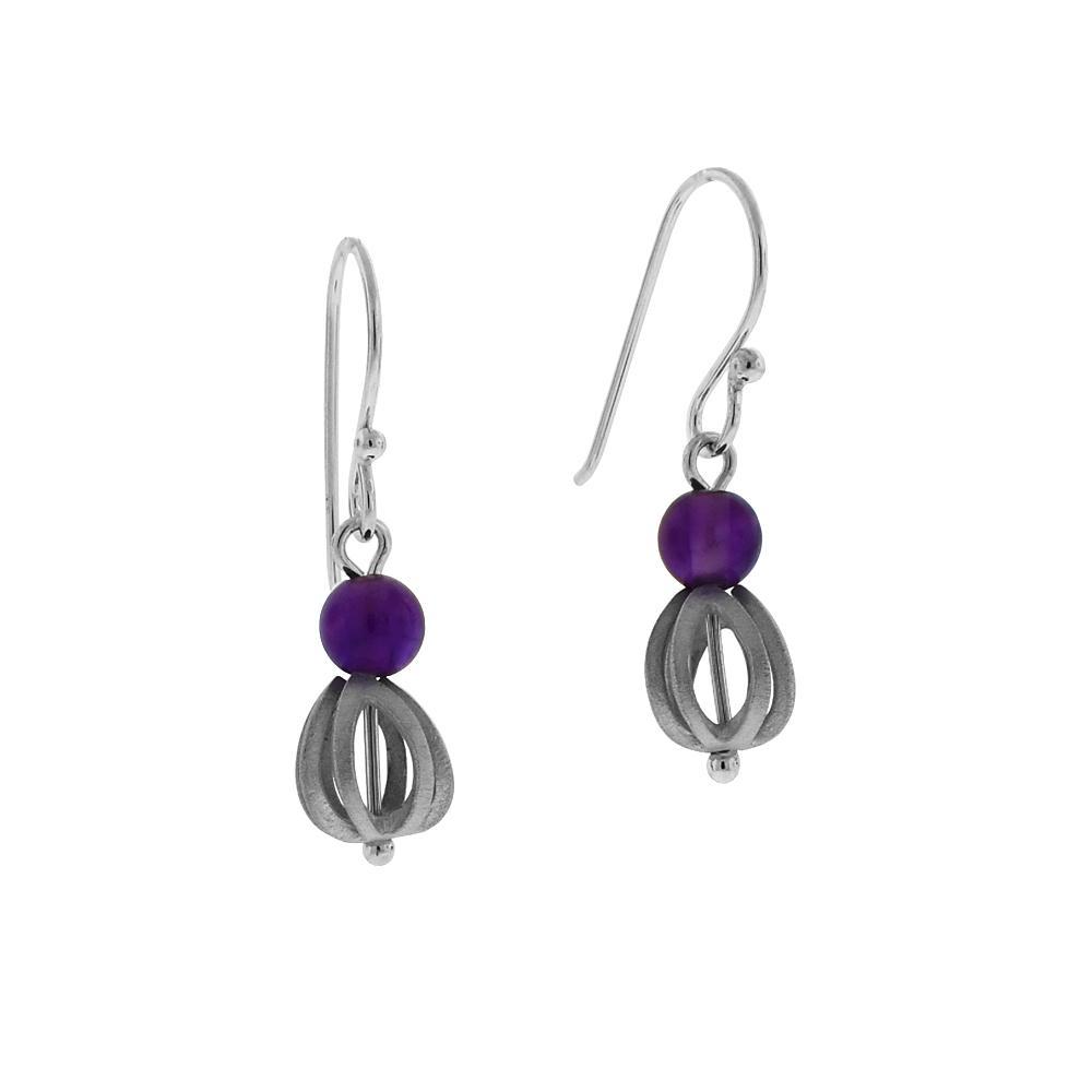 Amethyst Flower Bud Earrings