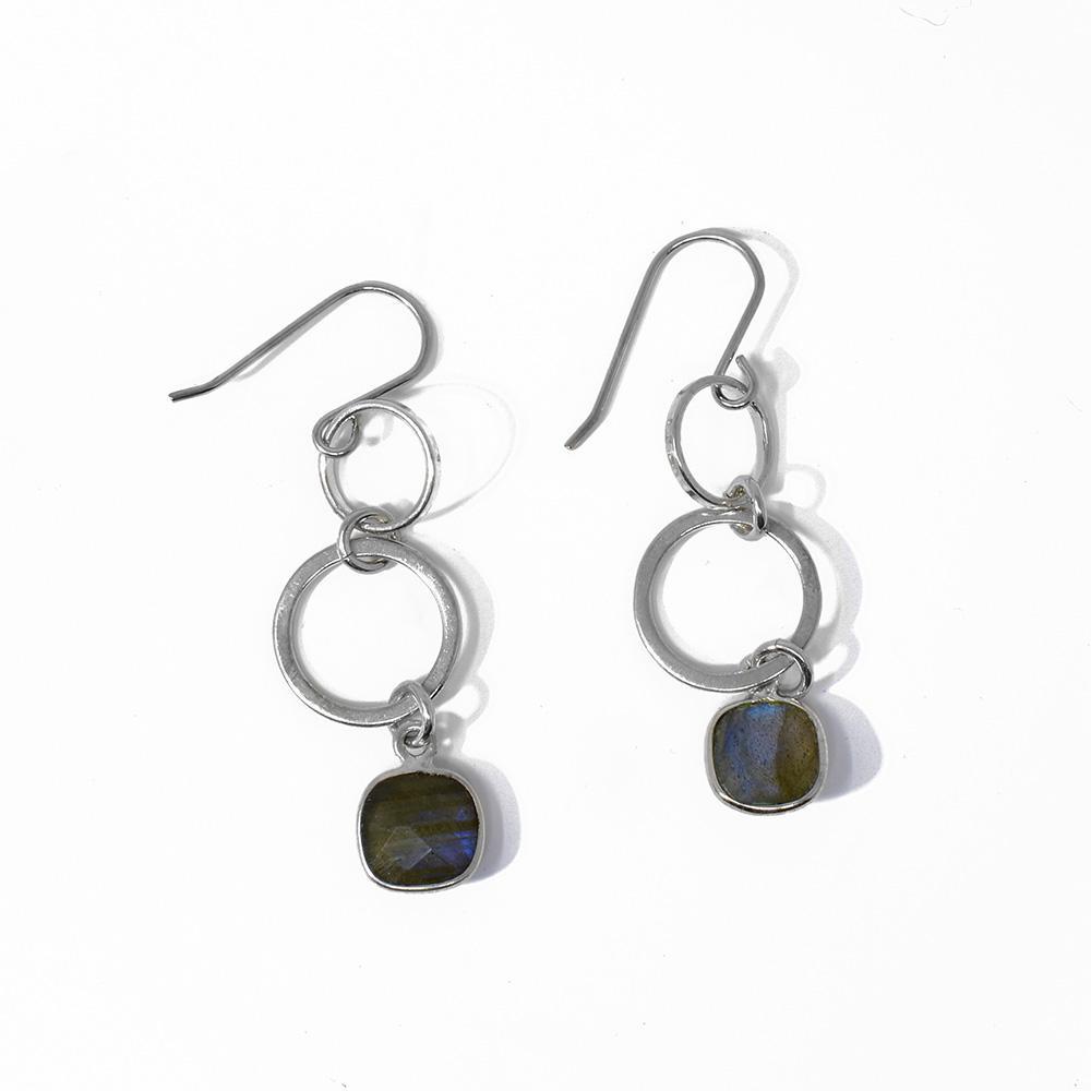 Sterling Silver Berna Earrings with Labradorite