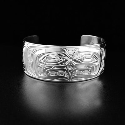 1" Sterling Silver Eagle Cuff Bracelet