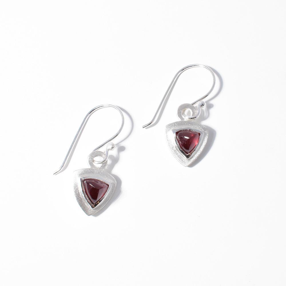 Trillion Garnet Earrings