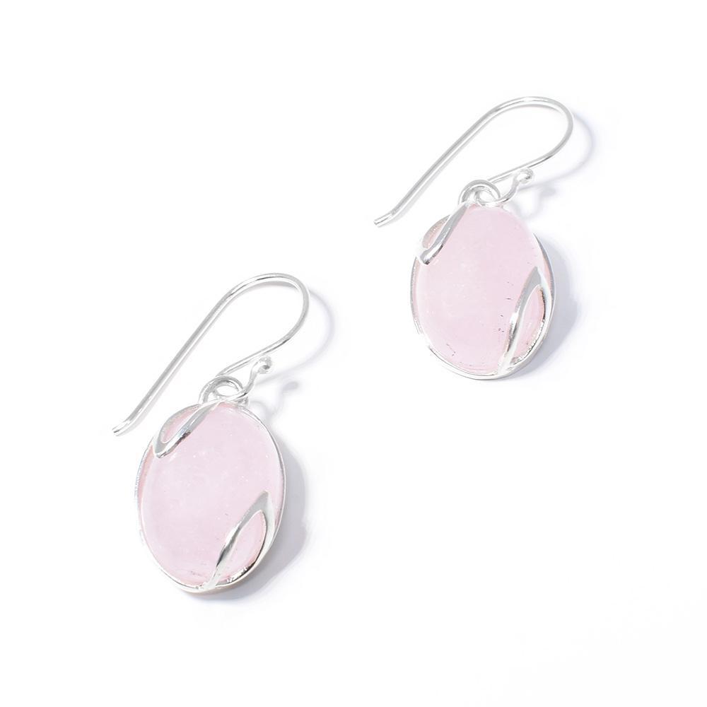 Morganite Leaf Earrings