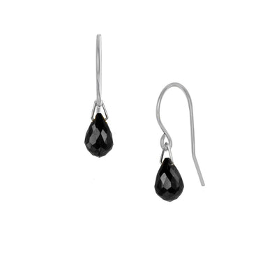 These Sterling Silver Rutile Lantern Earrings are hand crafted by artist Pamela Lauz. She has used sterling silver for the hooks and genuine rutile.  Each earring measures approximately 1.0" x 0.4" from the top of the hook.